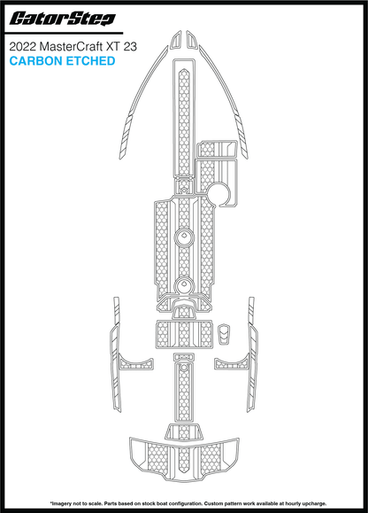 2022 Mastercraft XT23 GatorStep Flooring Carbon Etched