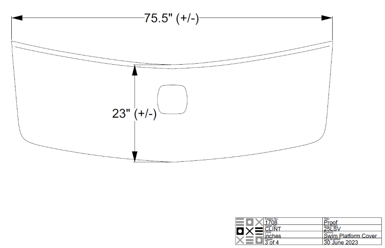 Malibu 25 LSV Swim Platform Cover