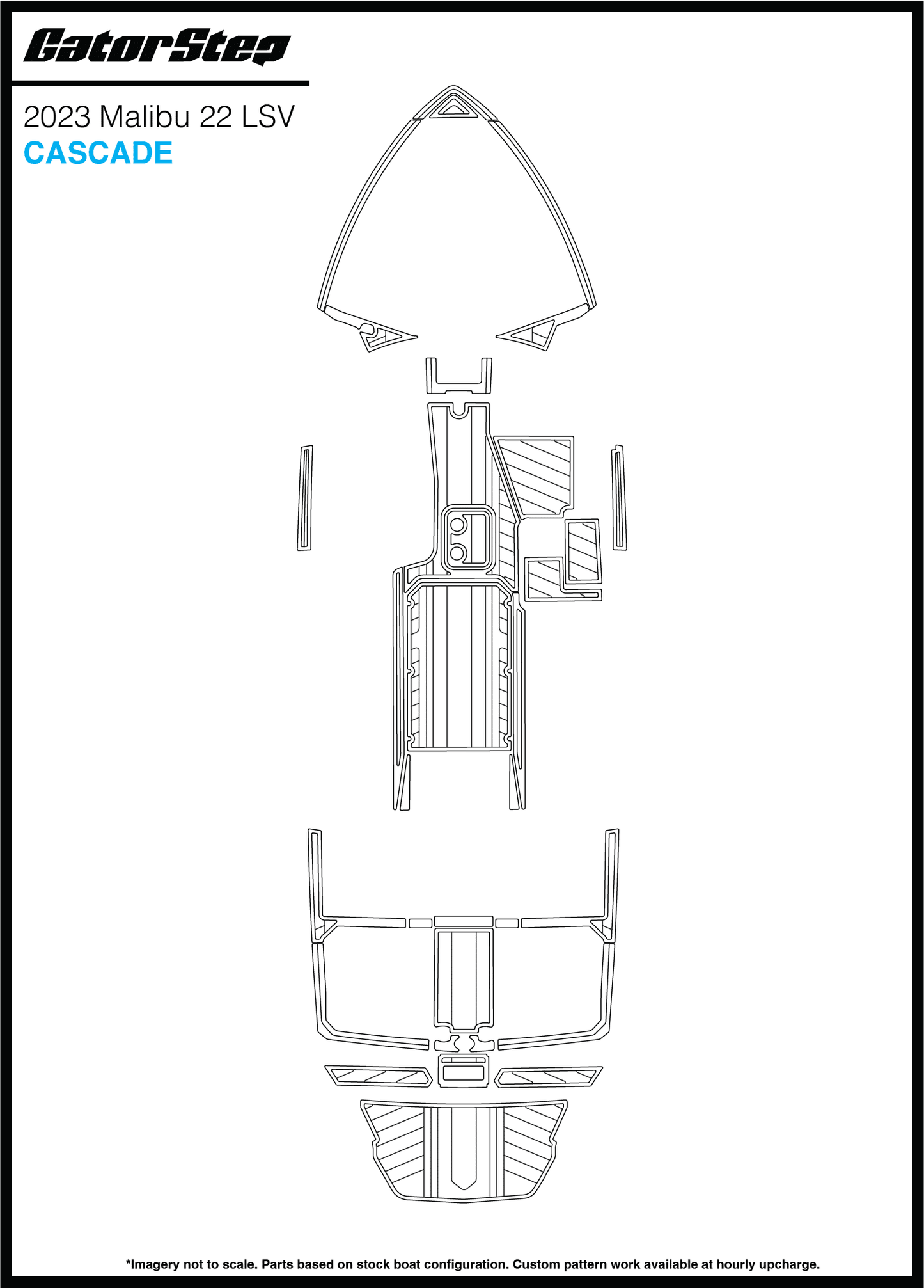 2023 Malibu 22 LSV GatorStep Flooring Cascade