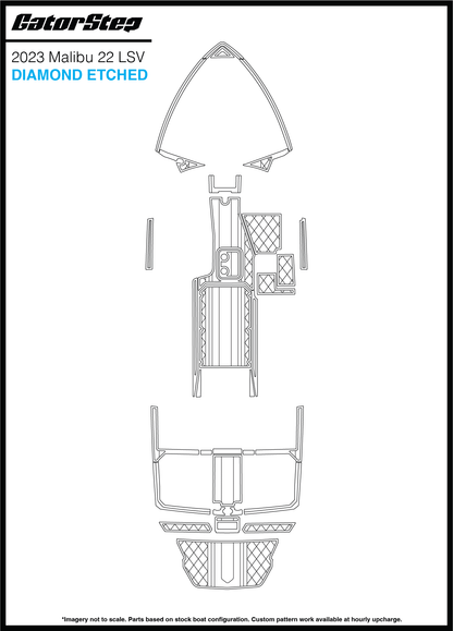 2023 Malibu 22 LSV GatorStep Flooring Diamond Etched