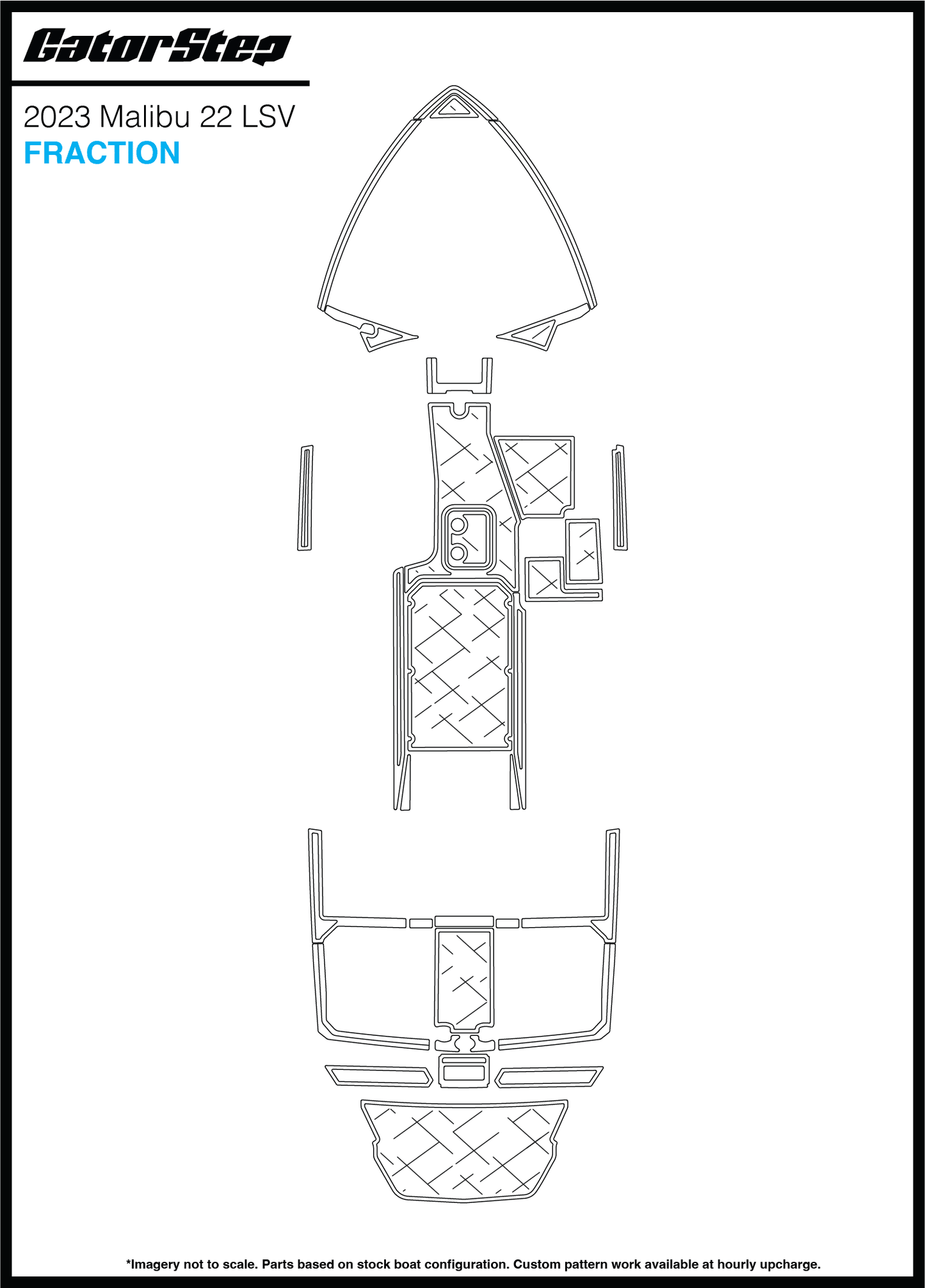 2023 Malibu 22 LSV GatorStep Flooring  Fraction