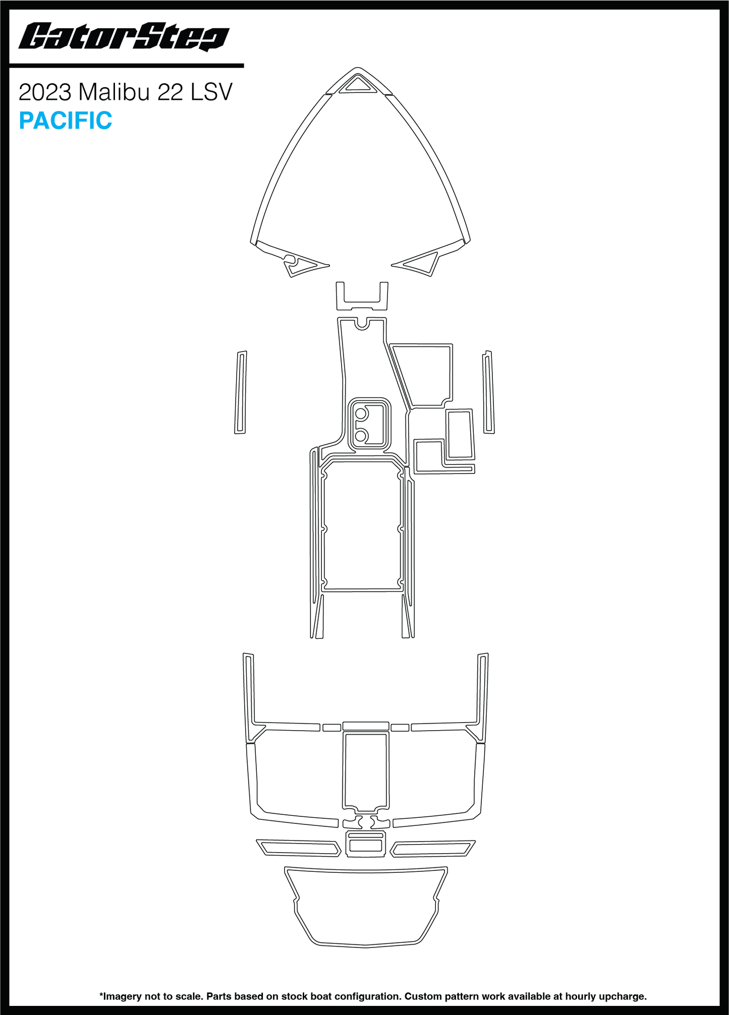 2023 Malibu 22 LSV GatorStep Flooring Pacific