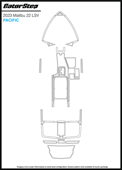 2023 Malibu 22 LSV GatorStep Flooring Pacific