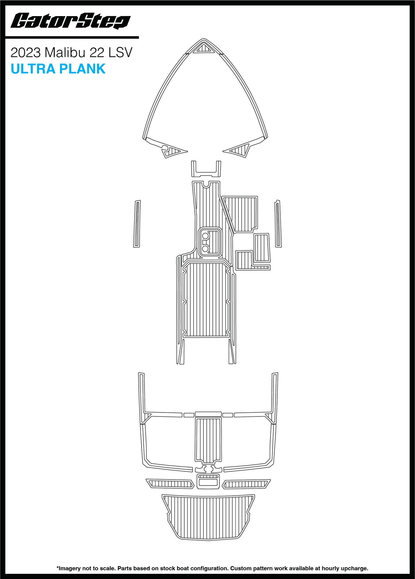 2023 Malibu 22 LSV GatorStep Flooring Ultra Plank