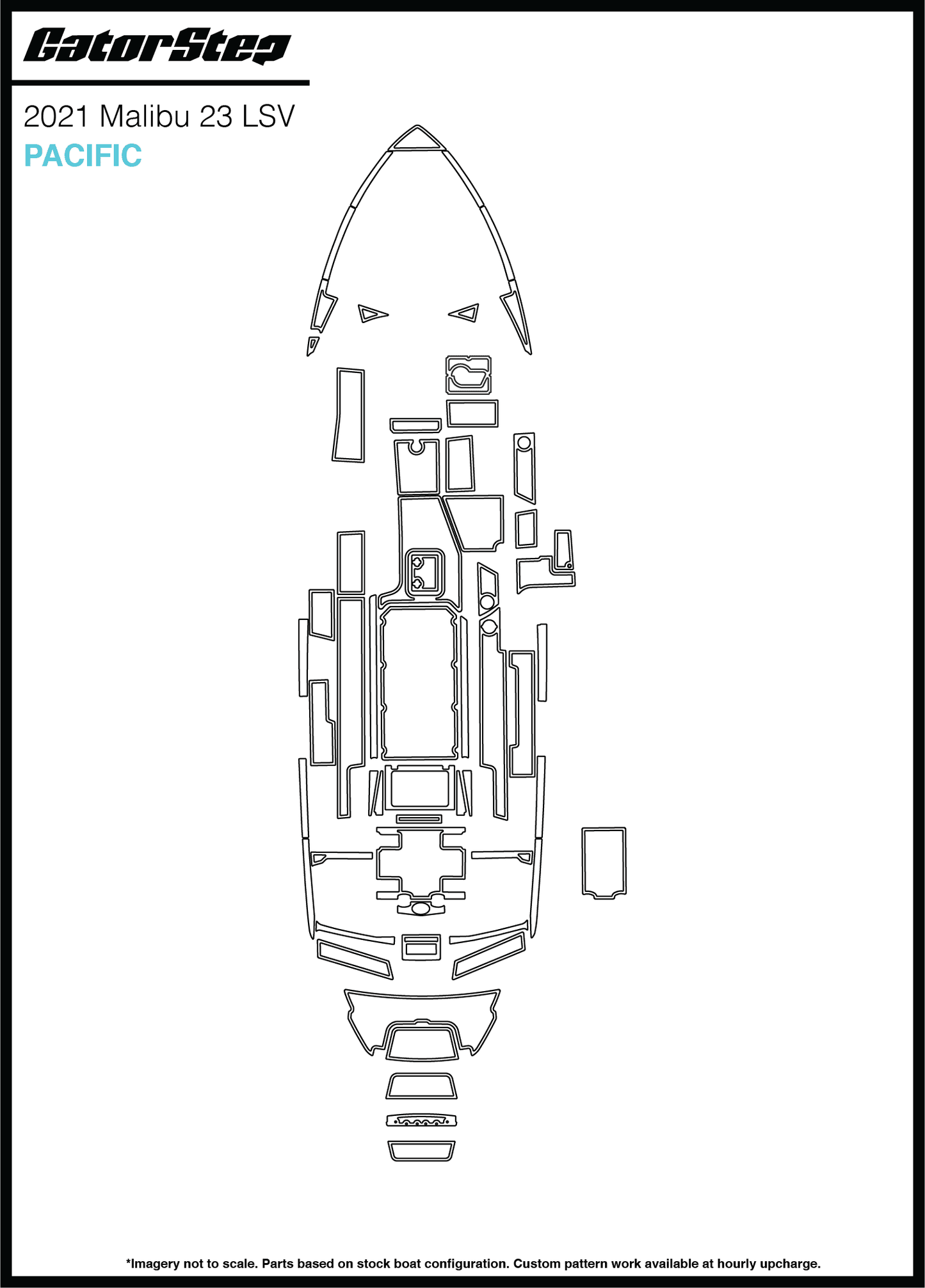 2021 Malibu 23 LSV GatorStep Flooring Pacific