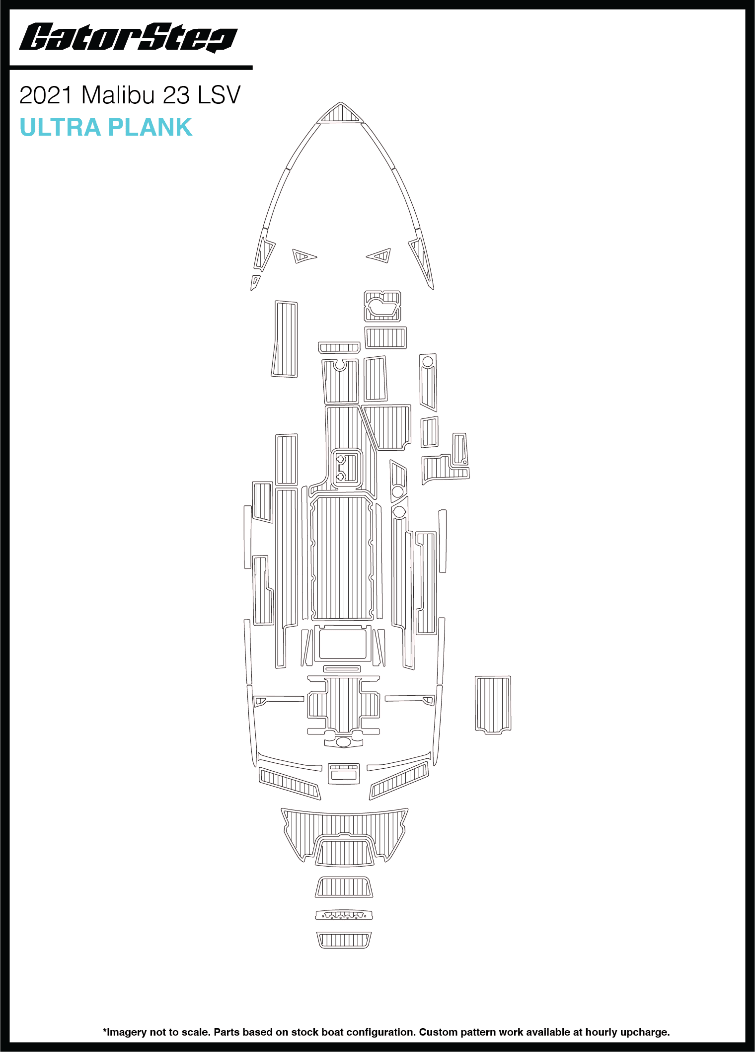 2021 Malibu 23 LSV GatorStep Flooring Ultra Plank