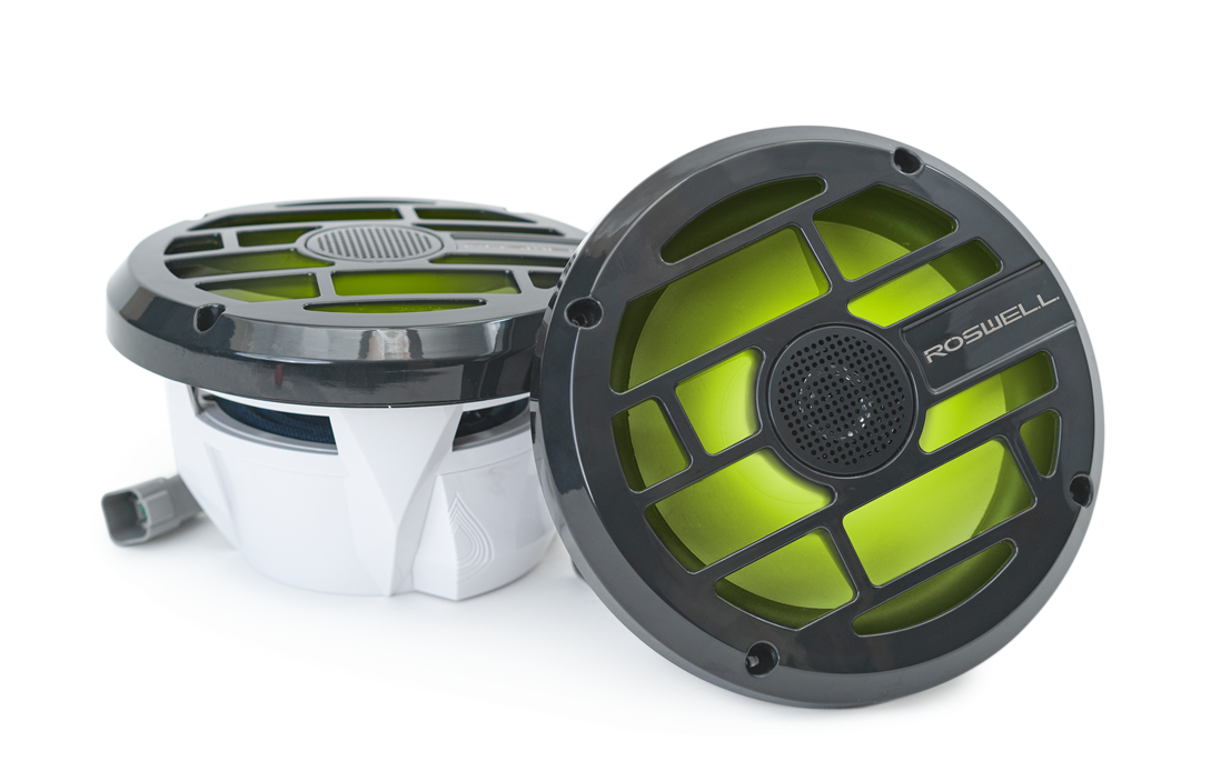 Roswell speakers with yellow LED