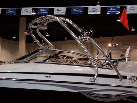 forward arching wake tower