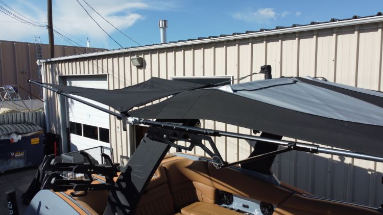 8' Folding Canopy Mounted Shade Sail, 83"-85" Wide