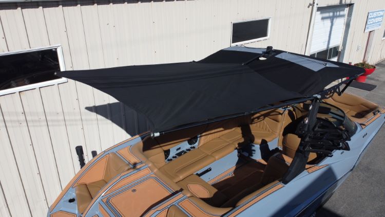8' Folding Canopy Mounted Shade Sail, 83"-85" Wide