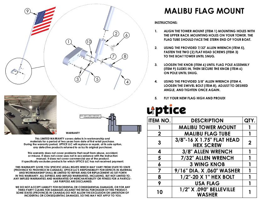 G3 flag holder instructions