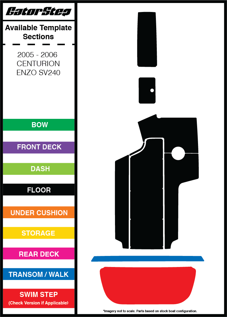 2005-2006 Centurion Enzo SV240 GatorStep Flooring 