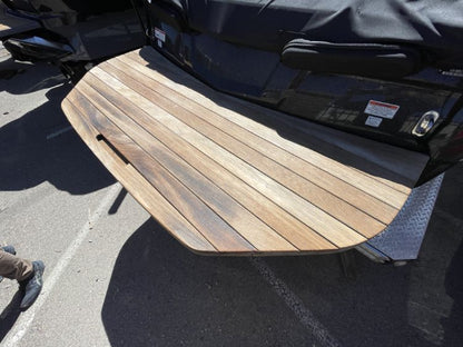 MasterCraft Large Round Teak Swim Platform Cover