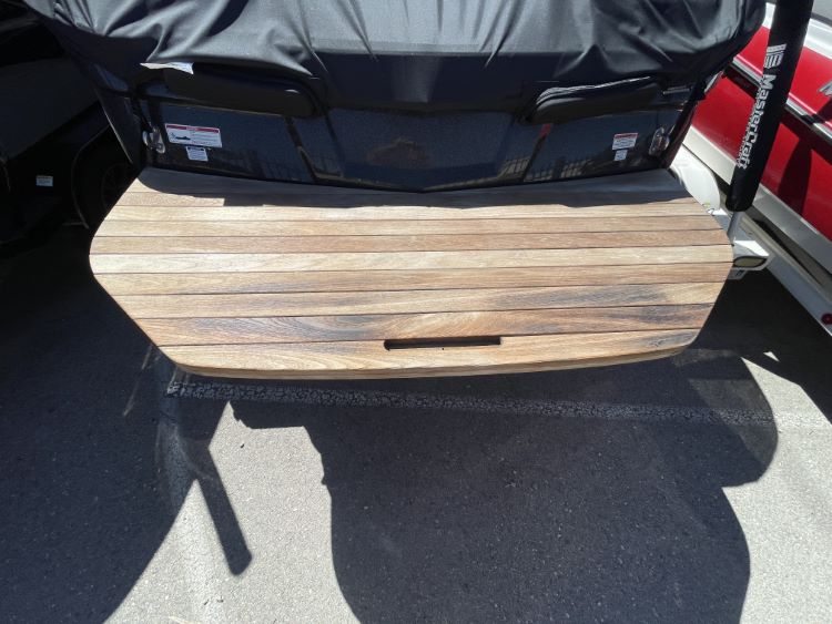 MasterCraft Large Round Teak Swim Platform Cover