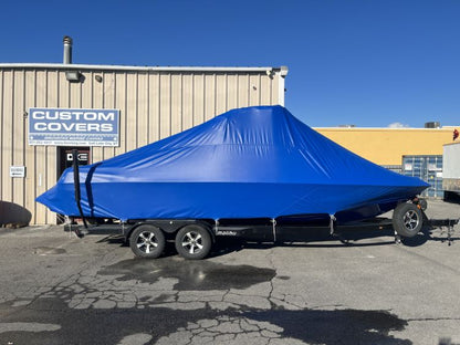 Malibu 247 with Illusion G3 tower and factory bimini Double Up Storage Cover