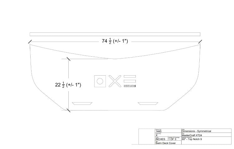 MasterCraft XT & NXT Teak Swim Platform Cover
