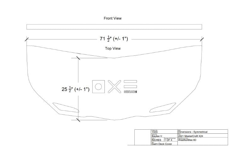 MasterCraft X Series Fiberglass Swim Platform Cover