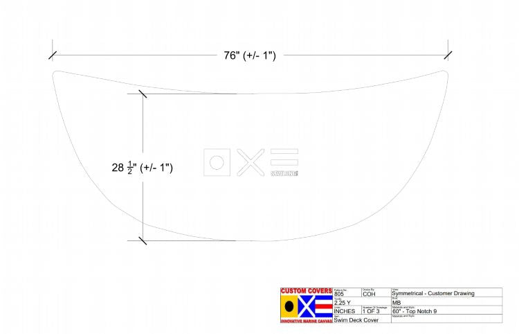MB Rounded Swim Platform Cover 