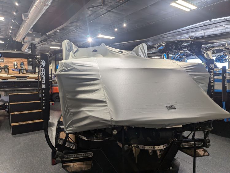 Centurion Ri265 with Predator Power Tower and Factory Bimini Double Up Storage Cover