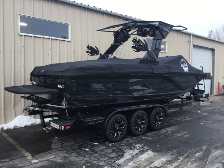 Centruion Ri245 with Preditior Power Tower and vented Windshield Cinch Cover