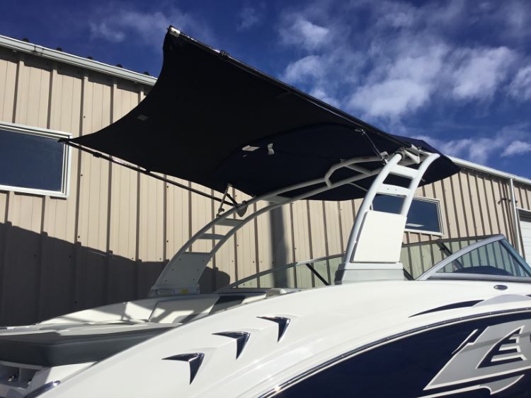 5' Tower Mounted Shade Sail 23' Chaparral with Velocity Tower