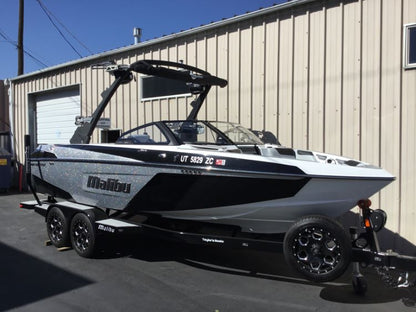 Malibu 22 LSV with G5 Tower and Factory Bimini Double Up Storage Cover