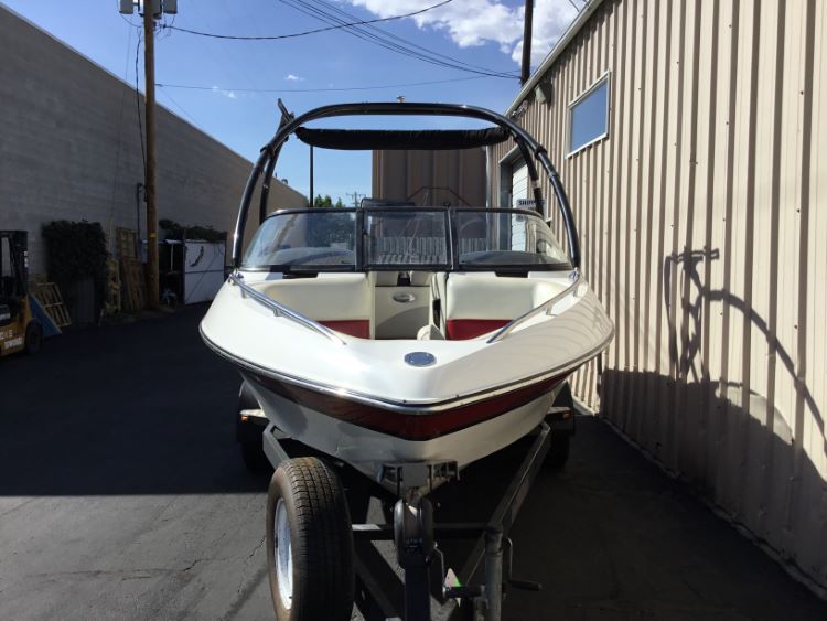 Malibu Sunsetter XTi with Titan 3 Tower and FCT bimini Double Up Storage cover