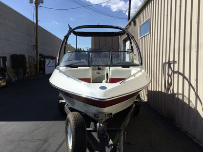 Malibu Sunsetter XTi with Titan 3 Tower and FCT bimini Double Up Storage cover