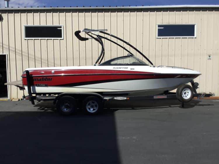 Malibu Sunsetter XTi with Titan 3 Tower and FCT bimini Double Up Storage cover