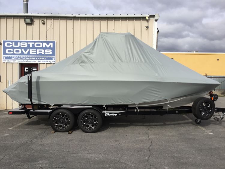 Malibu 22 LSV G-3.5 With Factory Bimini Double Up Storage Cover