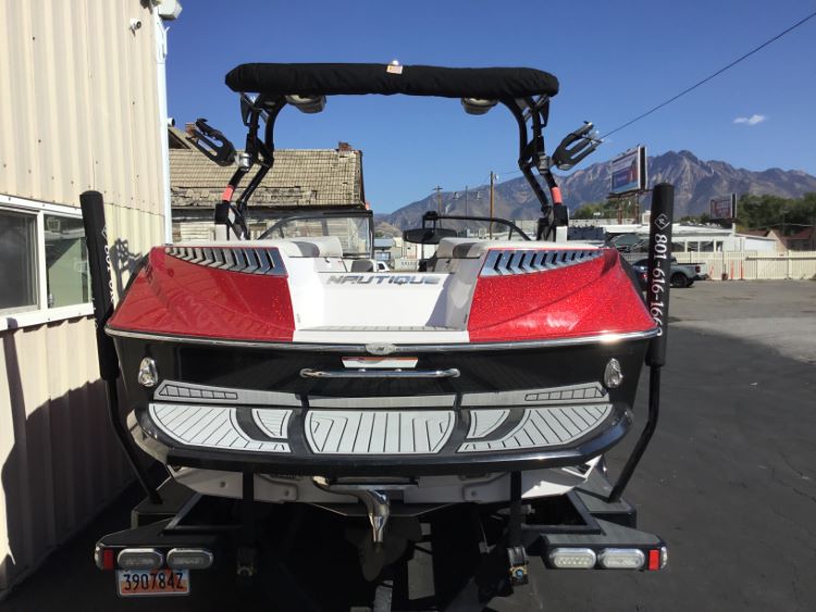 Nautique G21 with FCT14/16 Tower and FCT Bimini Double Up Storage Cover