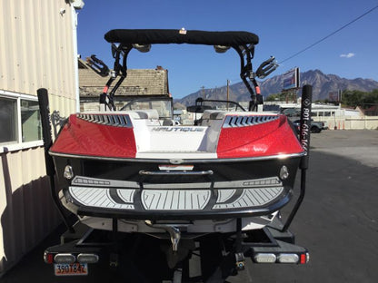 Nautique G21 with FCT14/16 Tower and FCT Bimini Double Up Storage Cover