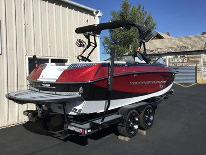 Nautique G21 with FCT14/16 Tower and FCT Bimini Double Up Storage Cover