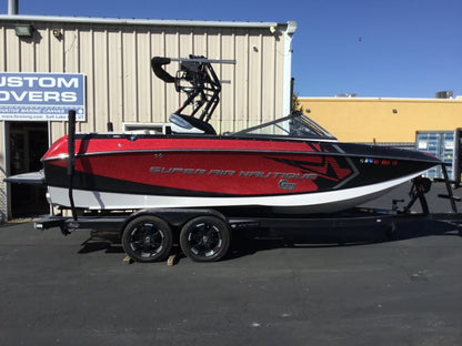 Nautique G21 with FCT14/16 Tower and FCT Bimini Double Up Storage Cover