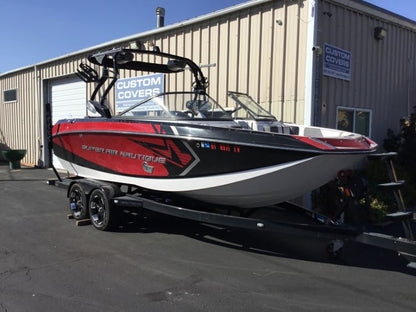 Nautique G21 with FCT14/16 Tower and FCT Bimini Double Up Storage Cover