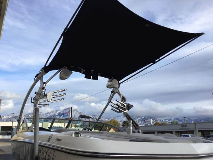 Zero Flex Tower 5.1 8' tower mounted shade sail, ~97" wide