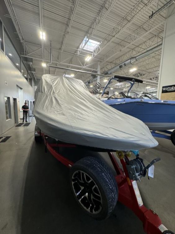 Centurion Enzo SV230 with Gladiator Tower and Factory Bimini Double Up Storage Cover