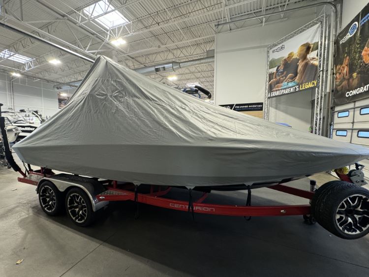 Centurion Enzo SV230 with Gladiator Tower and Factory Bimini Double Up Storage Cover