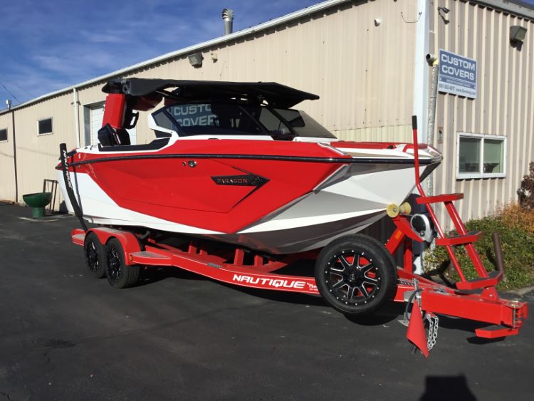 Nautique paragon G23 with telescoping tower Tower Down Double Up Storage Cover