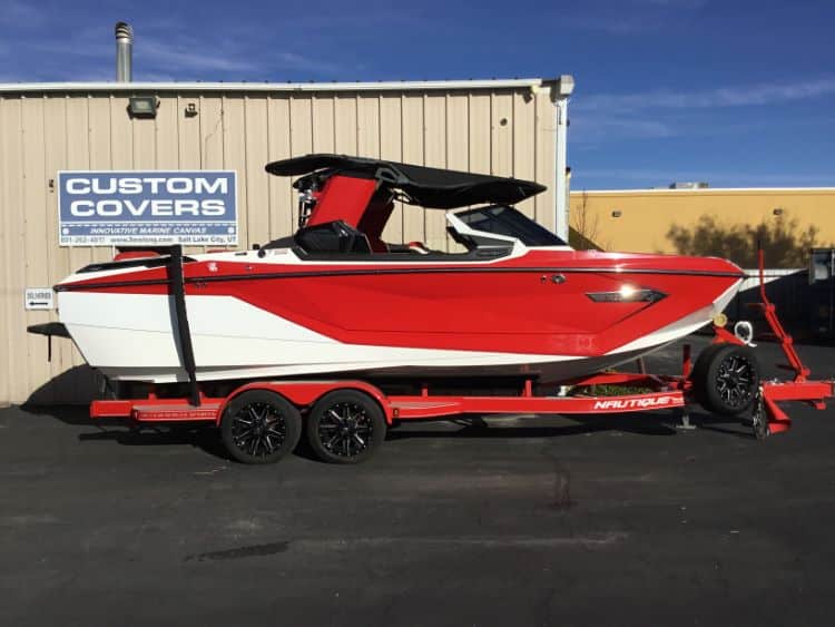Nautique paragon G23 with telescoping tower Tower Down Double Up Storage Cover