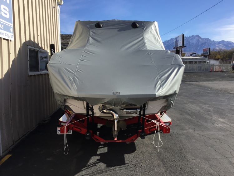 Nautique paragon G23 with telescoping tower Tower Down Double Up Storage Cover