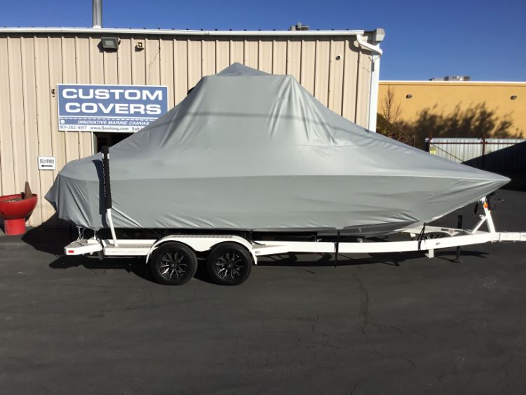 2025 Centurion NV233 Double Up storage cover with DropZone Tower and FCTv3 XL Bimini