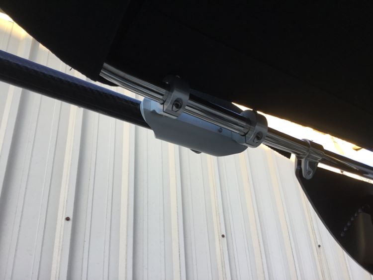 8' Folding Canopy Mounted Shade Sail, 74"-76" Wide