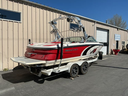MasterCraft X15 with ZeroFlex X tower Double Up Storage Cover