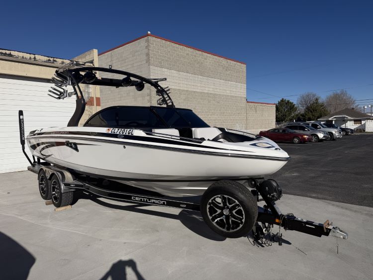 Centurion Enzo SV244 With Aegis Tower and FCT Bimini Double Up Storage Cover