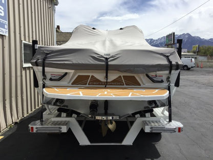Centurion Fe25 with a DropZone Tower, FCTv3 bimini and Skylon SpringLock board racks