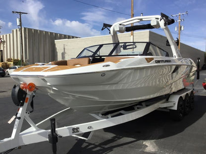 Centurion Fe25 with a DropZone Tower, FCTv3 bimini and Skylon SpringLock board racks