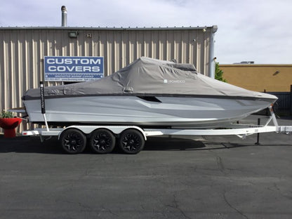 Centurion Fe25 with a DropZone Tower, FCTv3 bimini and Skylon SpringLock board racks