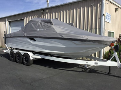 Centurion Fe25 with a DropZone Tower, FCTv3 bimini and Skylon SpringLock board racks