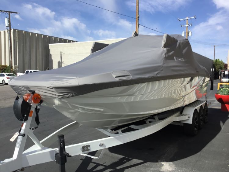 Centurion Fe25 with a DropZone Tower, FCTv3 bimini and Skylon SpringLock board racks